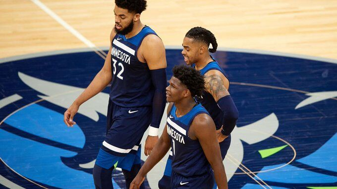 NBA：唐斯拉塞尔合砍54分森林狼大胜魔术